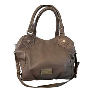 Marc Jacobs Q Fran Cement Italian SOFT Leather CROSSBODY SATCHEL BAG